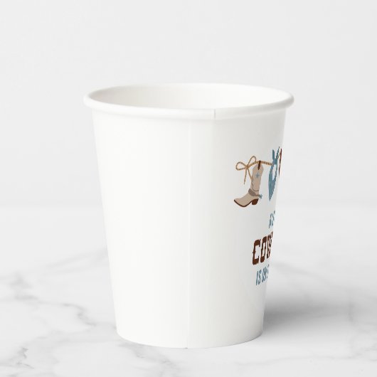 Rodeo Western Cowboy Baby shower Papieren Bekers (Rechts)