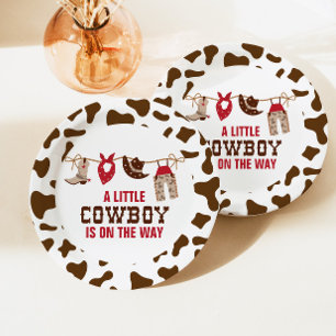 Rodeo Western Cowboy Baby Shower Papieren Borden Bordje