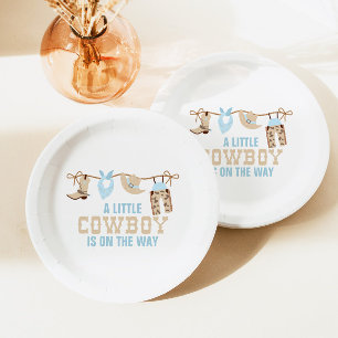 Rodeo Western Cowboy Baby Shower Papieren Borden Bordje