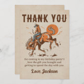 Rodeo Westerne Cowboy Verjaardag Dank u kaart (Voorkant / Achterkant)