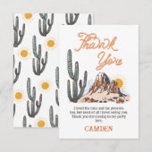 Rodeo Westerne hoe het westen één bedankje was Bedankkaart (Voorkant / Achterkant)