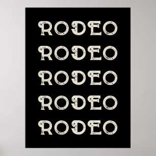 Rodeo Westerne Typografie Wall Art Ranch Cabin Hom Poster