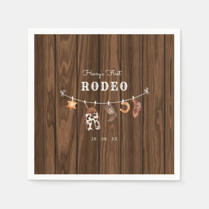 Rodeo Wild West rustieke Westerne cowboy verjaarda Servet