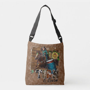 Rodeo Women Barrel Racing Draai and Burn Crossbody Tas