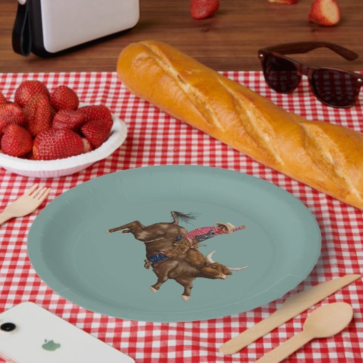  rodeocowboy papieren bordje (Picknick)