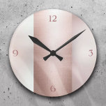 Rodern Gold Block Trendy Pearl Girly<br><div class="desc">Rodern Gold Block Trendy Pearl Girly Clocks.</div>