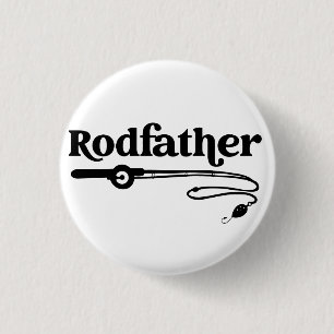 Rodfather hengelvaders die graag vissen ronde button 3,2 cm
