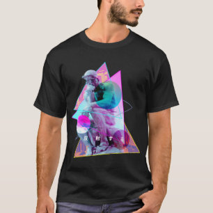 Rodin Het Denker Standbeeld - Vaporwave Esthetisch T-shirt