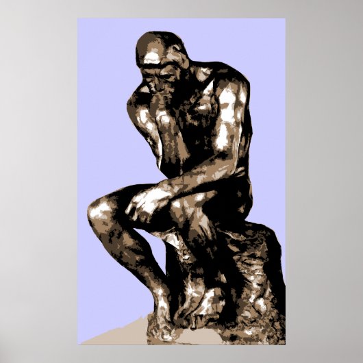Rodin "The Thinker" - Canvas Poster (Voorkant)