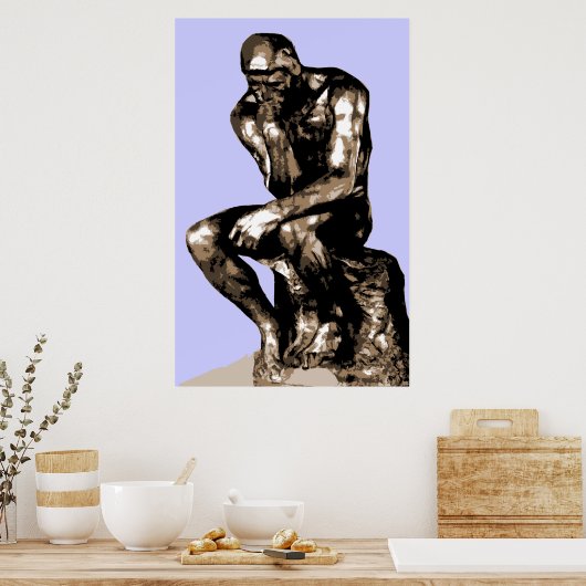 Rodin "The Thinker" - Canvas Poster (Keuken)