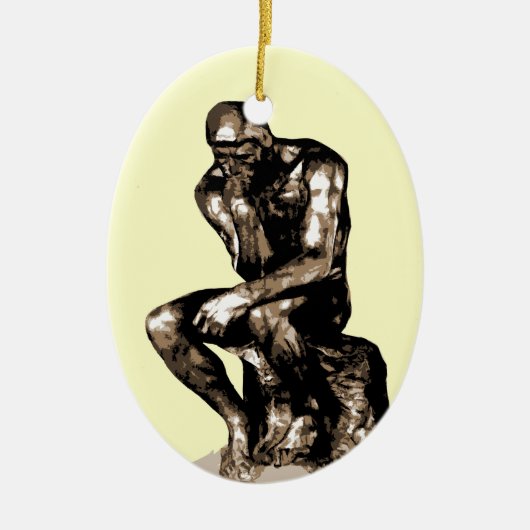 Rodin The Thinker Christmas Ornament (Voorkant)