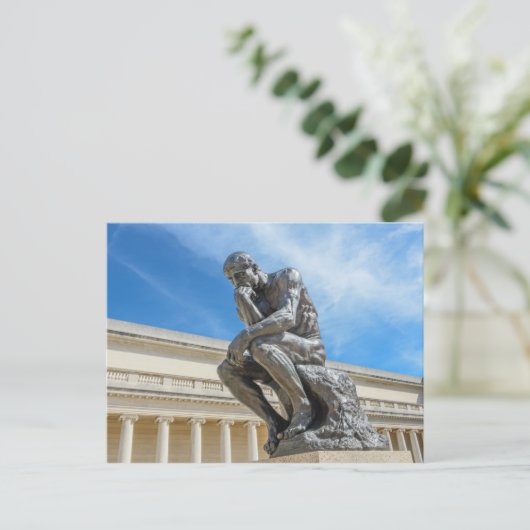 Rodin Thinker Statue Briefkaart (Staand voorkant)