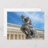 Rodin Thinker Statue Briefkaart (Voorkant / Achterkant)