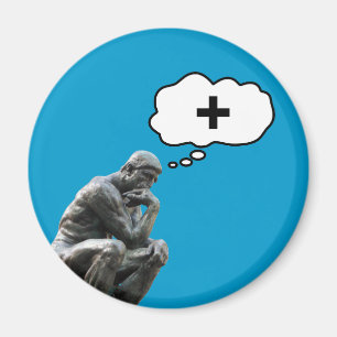 Rodin's Denker Beeld - Denk Positief Magneet