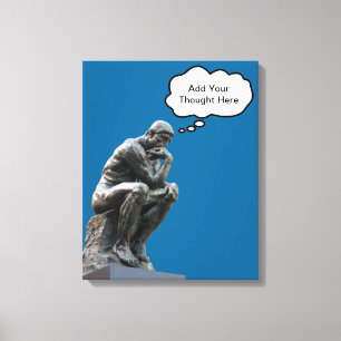 Rodin's Denker - Voeg Je Eigen Gedachte Toe Canvas Afdruk