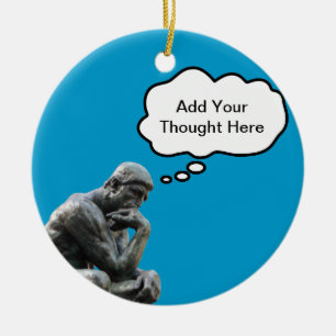 Rodin's Denker - Voeg uw eigen gedachte toe Keramisch Ornament