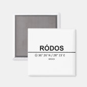 Rodos Magneet (Voorkant / Achterkant)