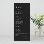 ROE Black & White Simple Weight Dinner Menu (Debout devant)