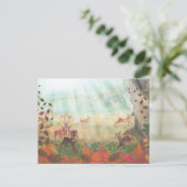 Roe Deer Capreolus capreolus in Forest Sunlight Briefkaart (Staand voorkant)