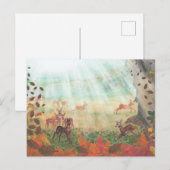 Roe Deer Capreolus capreolus in Forest Sunlight Briefkaart (Voorkant / Achterkant)