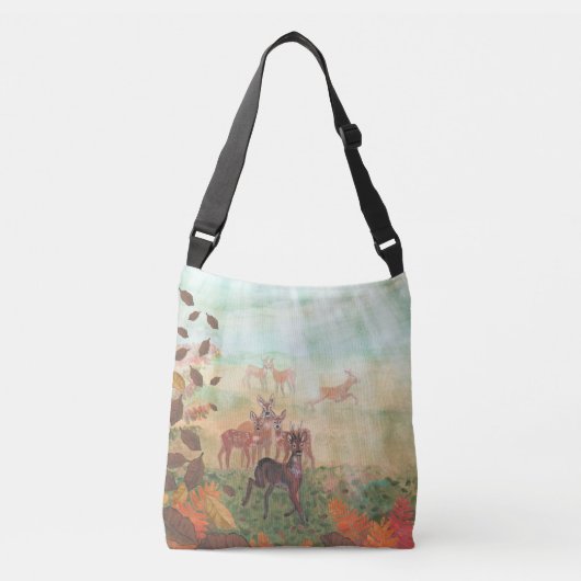 Roe Deer Capreolus capreolus in Forest Sunlight Crossbody Tas (Voorkant)