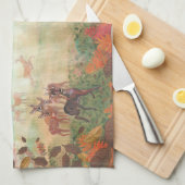 Roe Deer Capreolus capreolus in Forest Sunlight Theedoek (Quarter Fold)