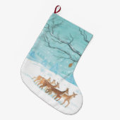 Roe Deer in de winter Grote Kerstsok (Voorkant (Hangend))