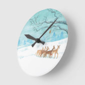 Roe Deer in de winter Ronde Klok (Hoek)