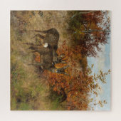 Roe Deer Met Herfstbladeren  Wildlife Legpuzzel (Horizontaal)