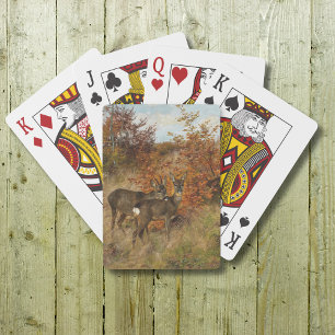 Roe Deer Met Herfstbladeren  Wildlife Pokerkaarten