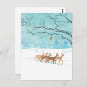 Roe Deer Winter Briefkaart (Voorkant / Achterkant)