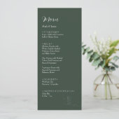 ROE Dusky Green & White Simple Weight Dinner Menu (Debout devant)