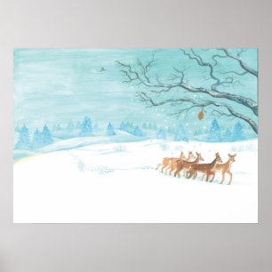 Roe-herder Winter Poster