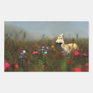 Roe in een beemuw-stickers rechthoekige sticker