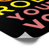 Roe Roe Roe Roe Uw Stemming Poster (Hoek)