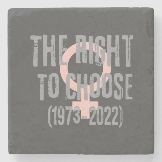 Roe V Wade Death Date Typografie Stenen Onderzetter (Voorkant)