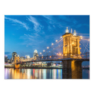 Roebling Bridge Foto Afdruk