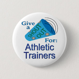 Roeep om atletiektrainers ronde button 5,7 cm