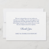 Roei riemen initialen bedankkaart (Achterkant)