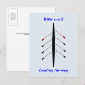 Roeiboog twee leiden de weg briefkaart (Voorkant / Achterkant)