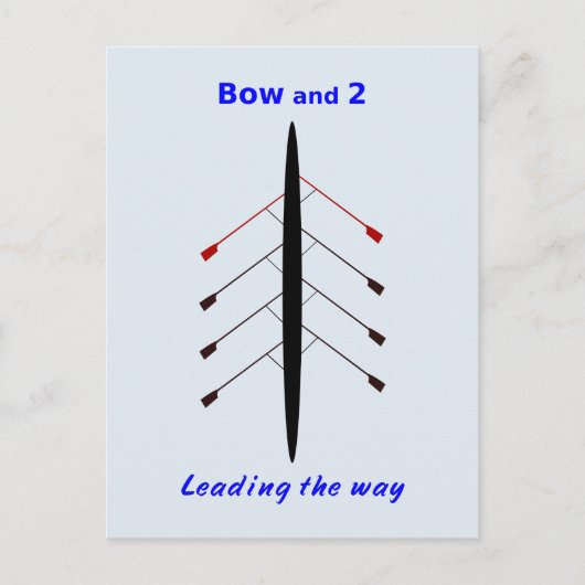 Roeiboog twee leiden de weg briefkaart (Voorkant)