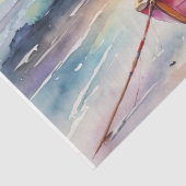 Roeiboot bij Sunset Bliss - Decoupage - Tissuepapier (Detail)