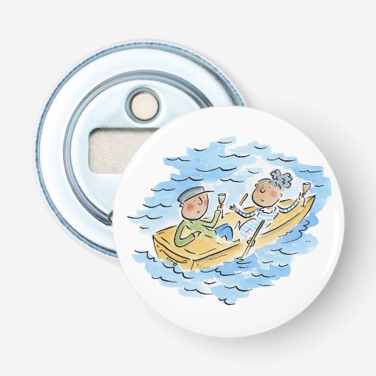 roeiboot button flesopener (Voorkant)