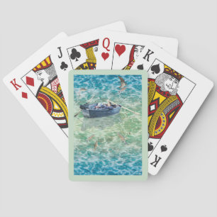 Roeiboot Forel Vissen & Visdief Visarend Vissen Oo Pokerkaarten