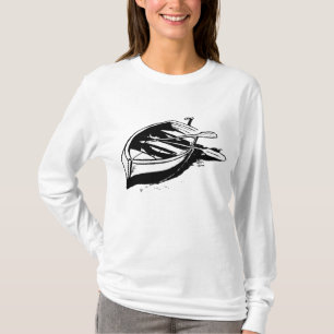 Roeiboot Illustratie Nautilus Zwart en Wit T-shirt