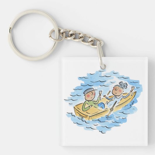 roeiboot sleutelhanger (voorkant)