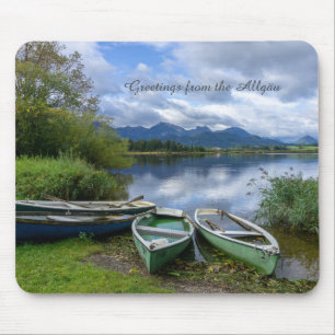 Roeiboten aan het meer - Allgäu Muismat