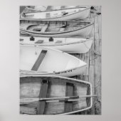 Roeiboten aangemeerd Classic Nautical Poster (Voorkant)