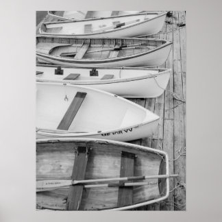Roeiboten aangemeerd Classic Nautical Poster