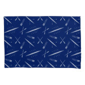 Roeiboten en roeiriemen Navy Blauw en Wit Patroon Kussensloop (Voorkant)